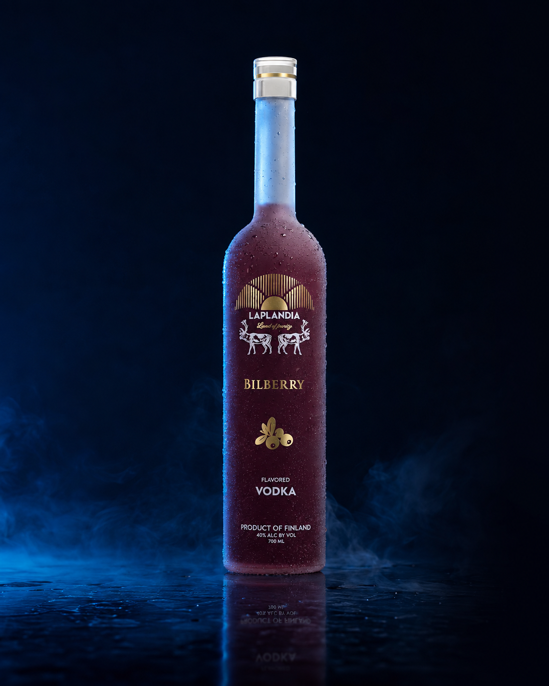 Laplandia Bilberry Vodka — complete product presentation